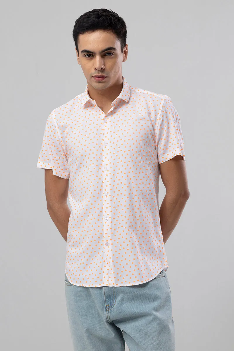 Fluorescence Polka Orange Shirt