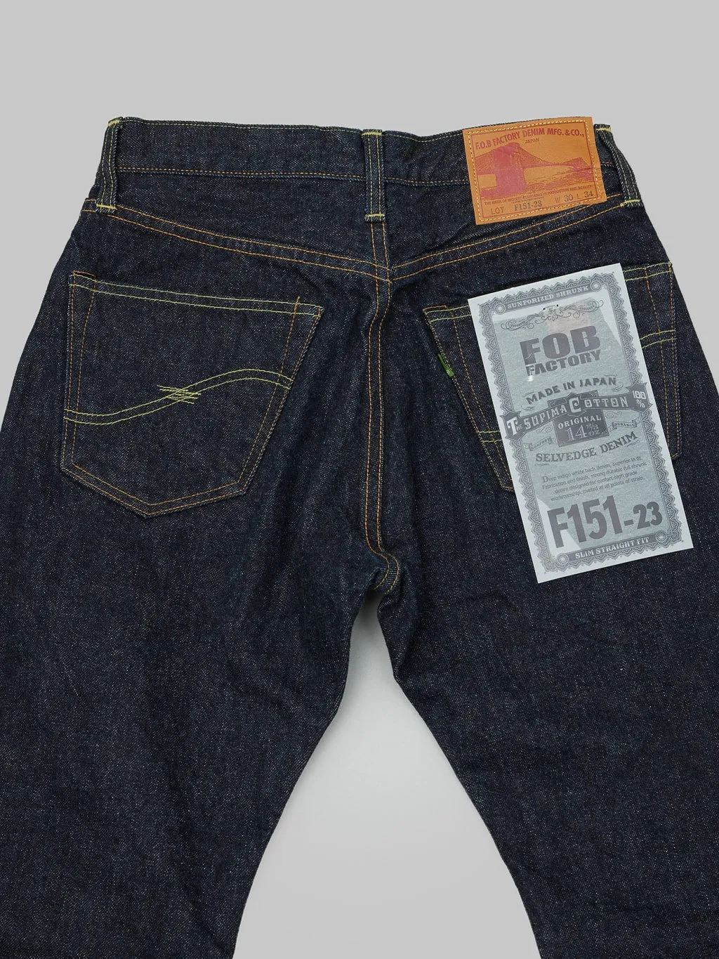 FOB Factory F151-23 14.75oz Slim Straight Jeans