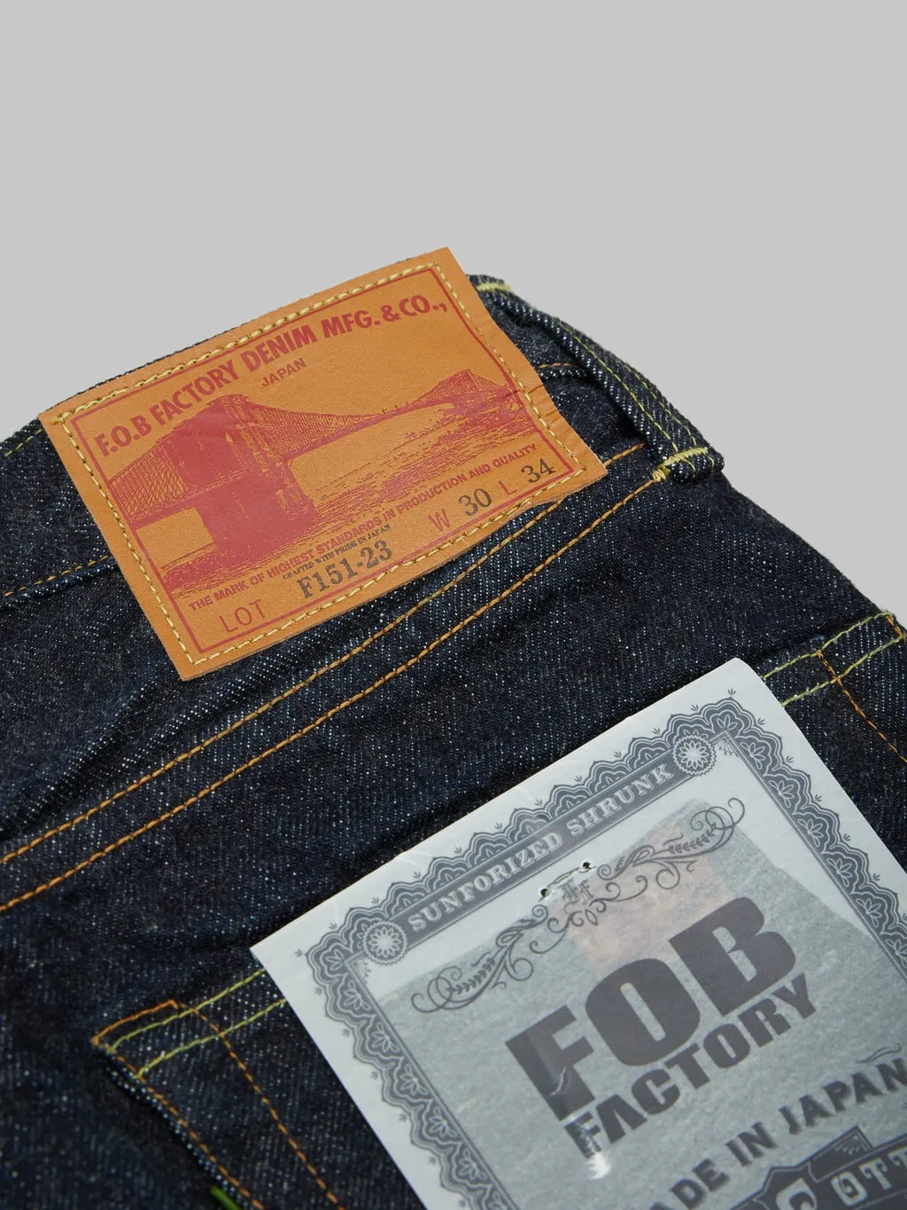 FOB Factory F151-23 14.75oz Slim Straight Jeans