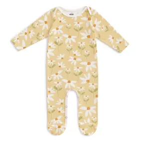 Footed Romper - Daisies Yellow