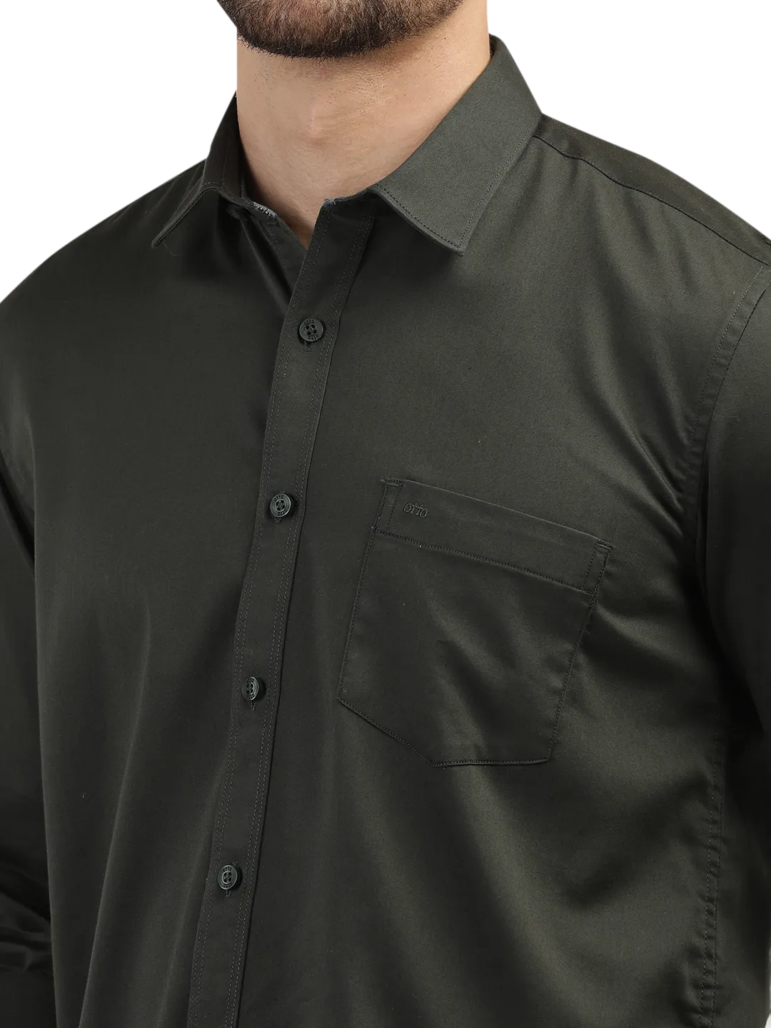 Forest Green Plain Casual Core Shirt - RHYTHM_6