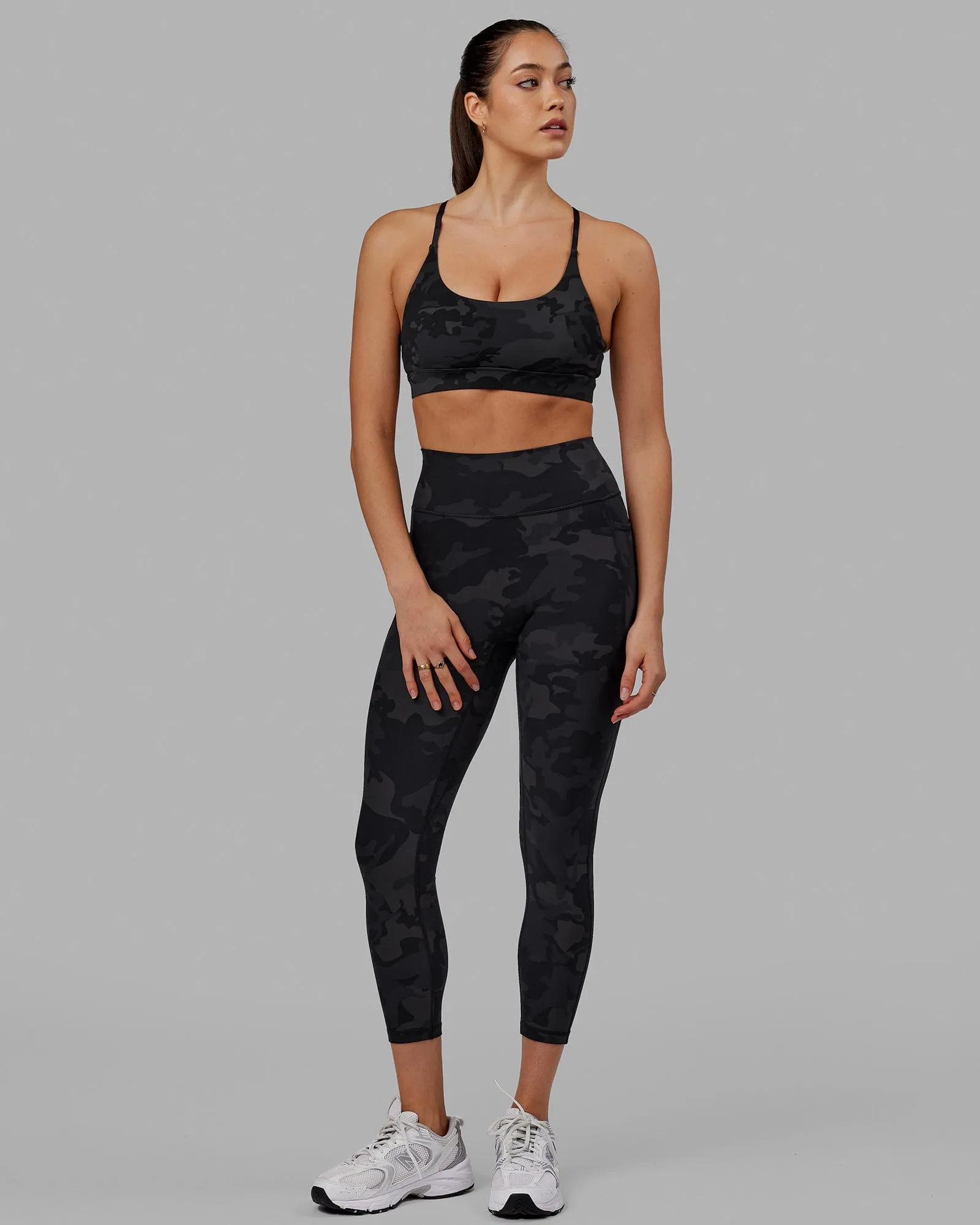 Fusion 7/8 Length Leggings - Black Camo