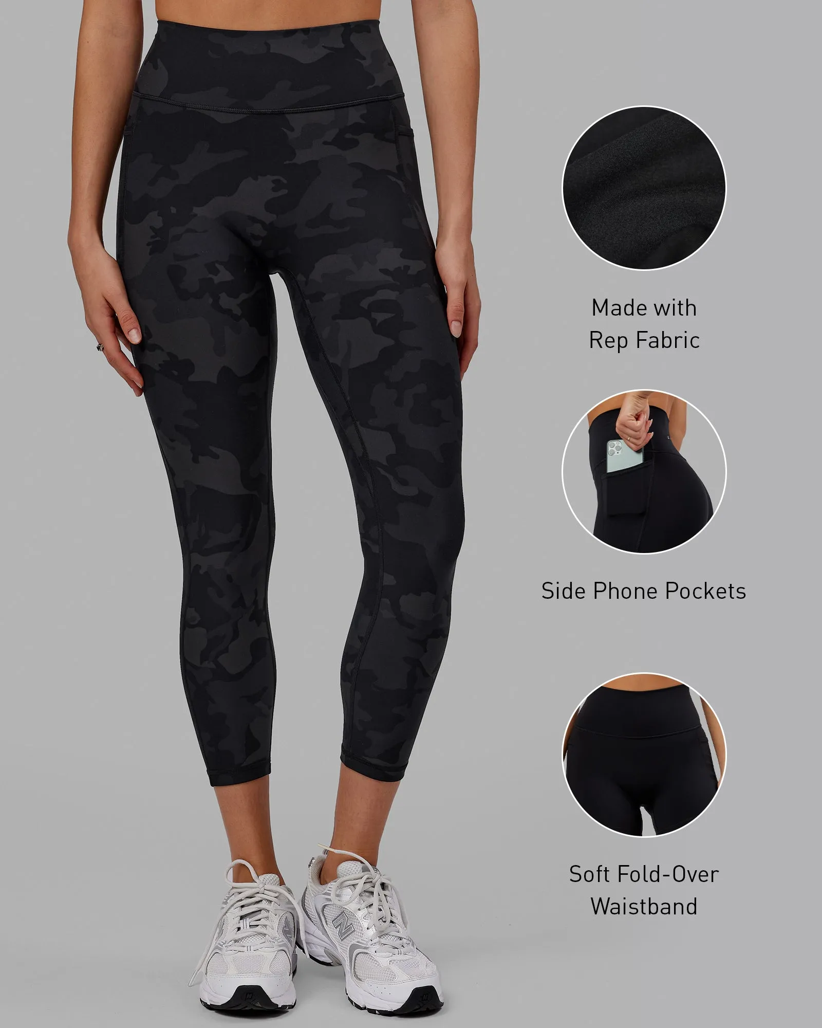 Fusion 7/8 Length Leggings - Black Camo