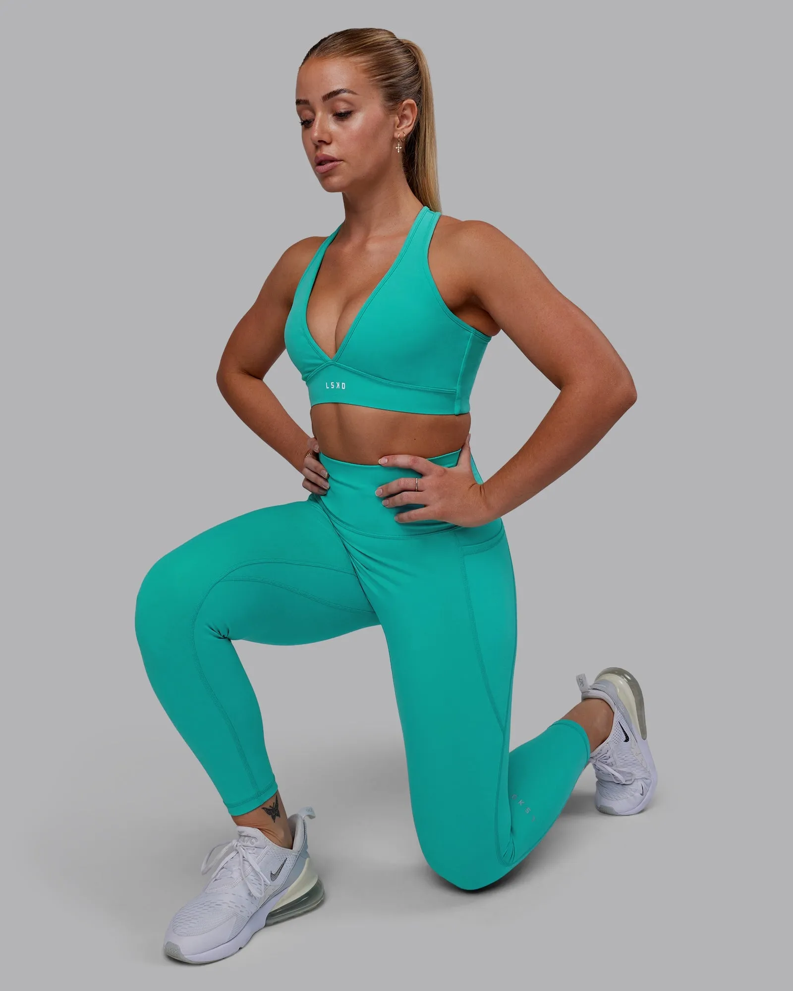 Fusion 7/8 Length Leggings - Turquoise Tide