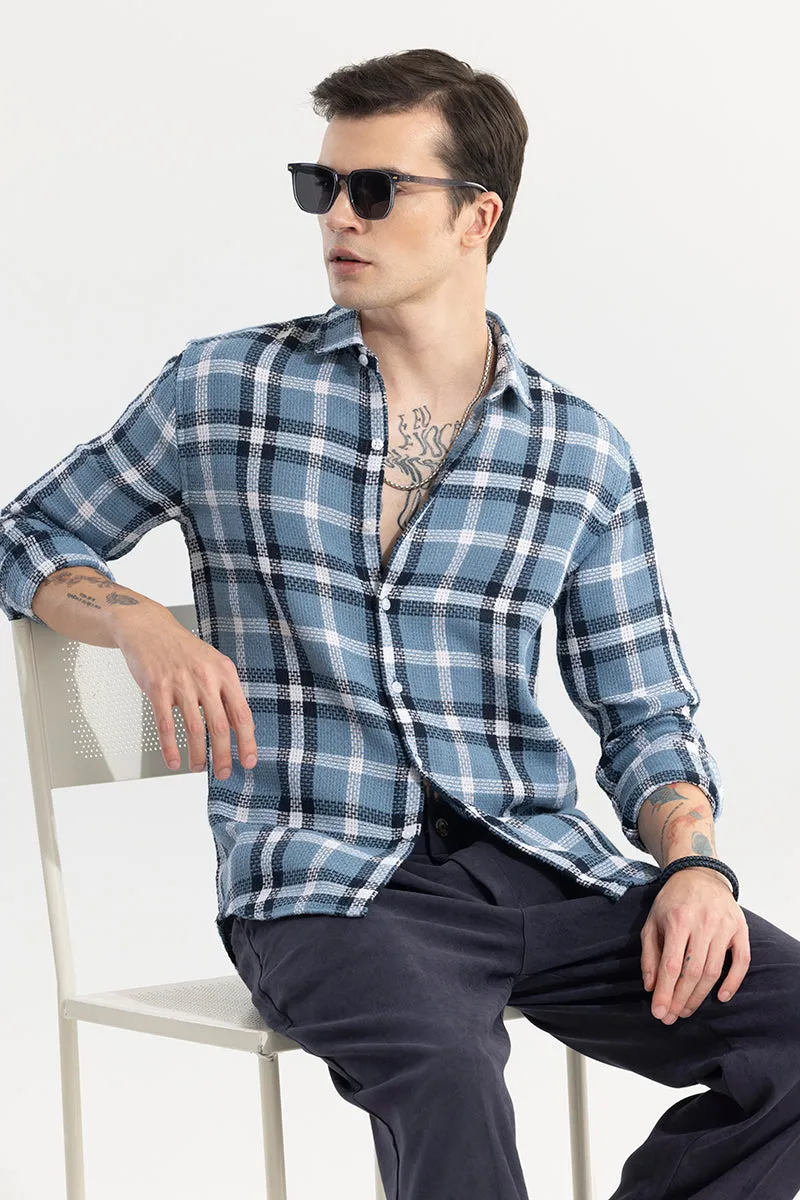 Gridline Blue Checks Shirt