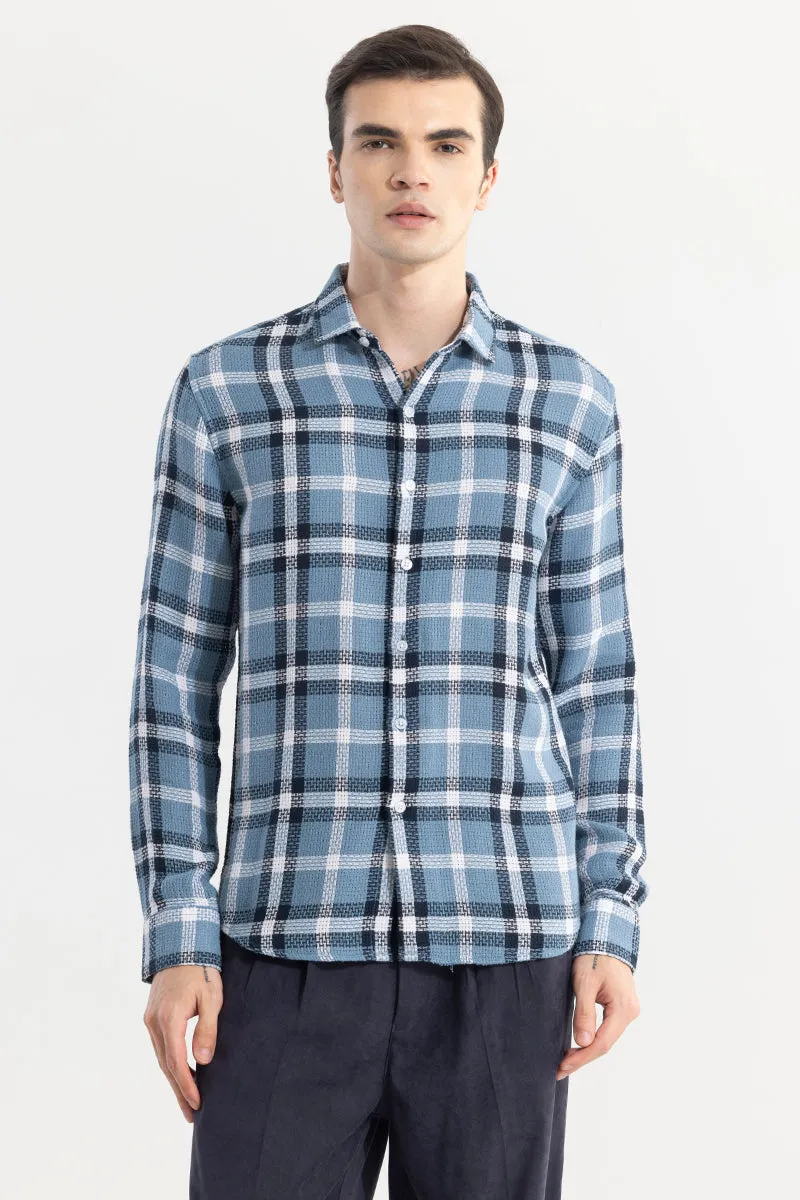 Gridline Blue Checks Shirt