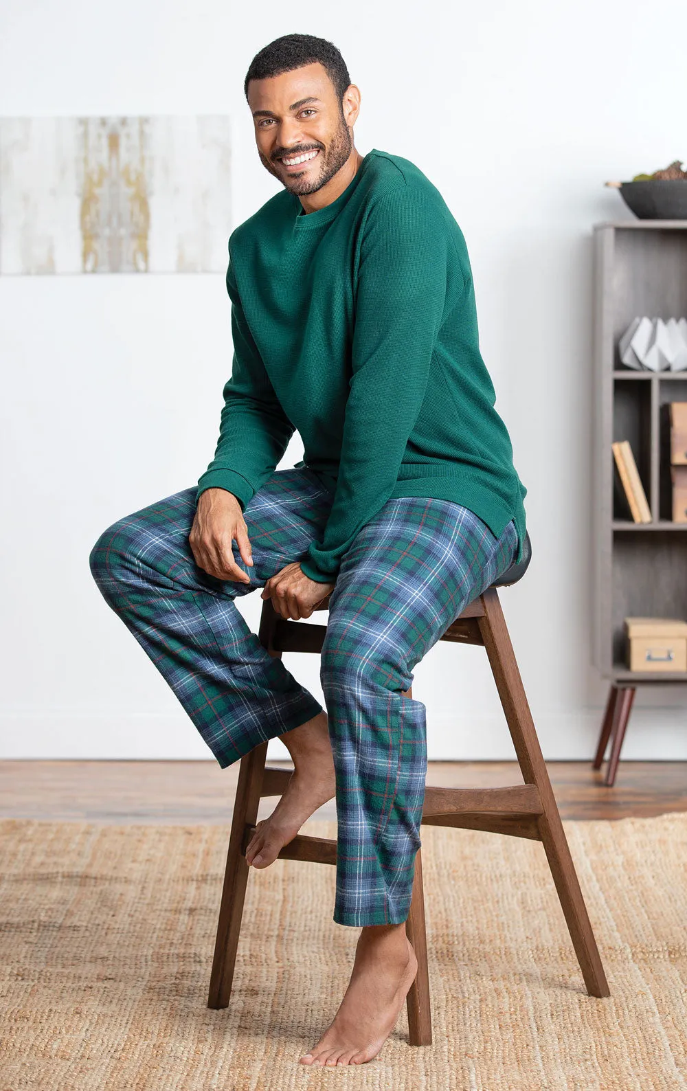 Heritage Plaid Thermal-Top Men's Pajamas