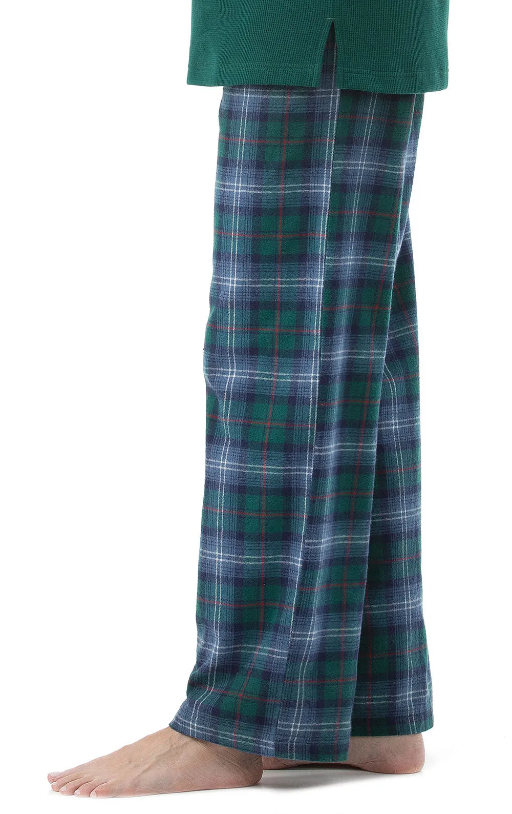 Heritage Plaid Thermal-Top Women's Pajamas - Pet & Owner