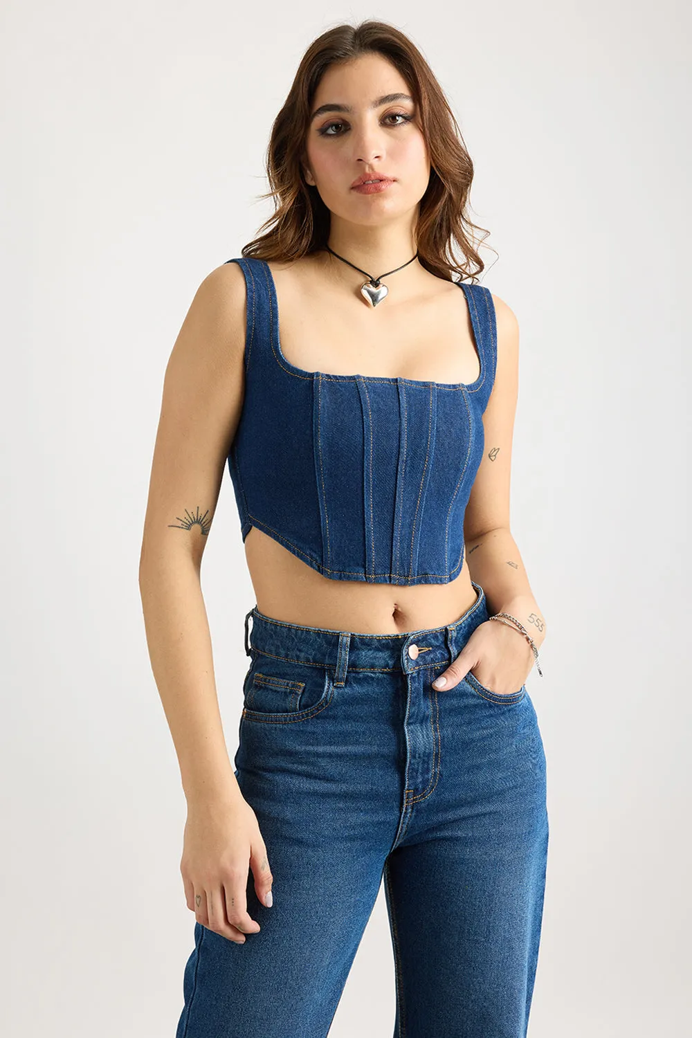 Jean Corset Top