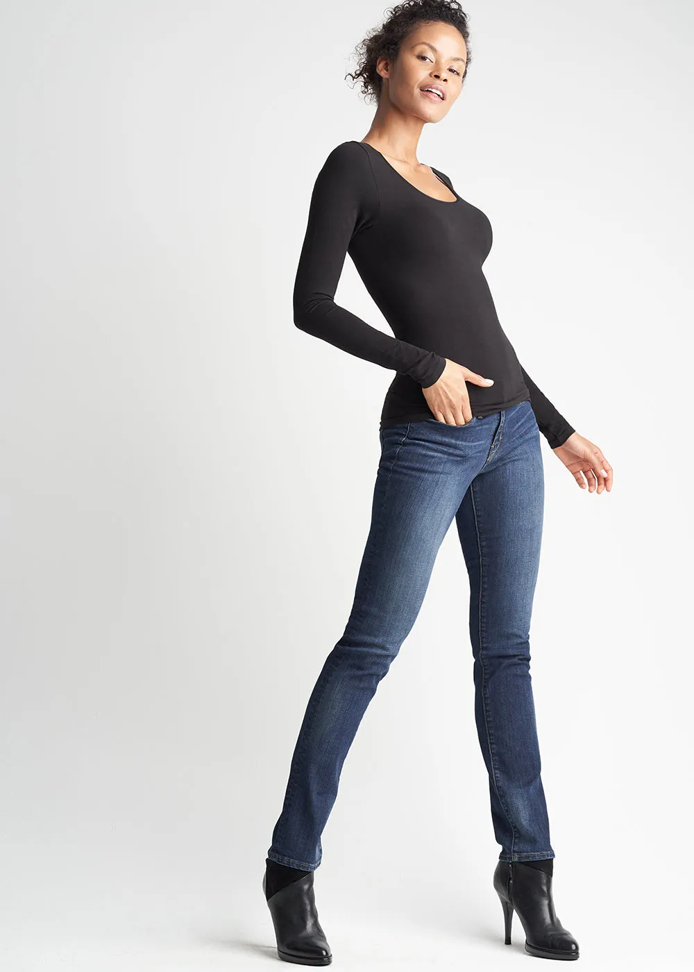 Karlie Long Sleeve Shaping Top - Cotton Seamless