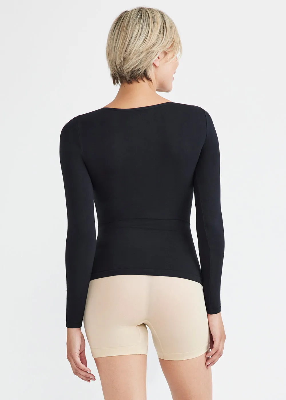 Karlie Long Sleeve Shaping Top - Cotton Seamless