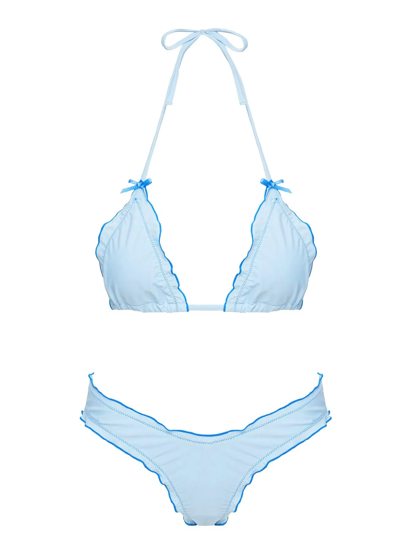 Kathrine Triangle Bikini Top Sky Blue