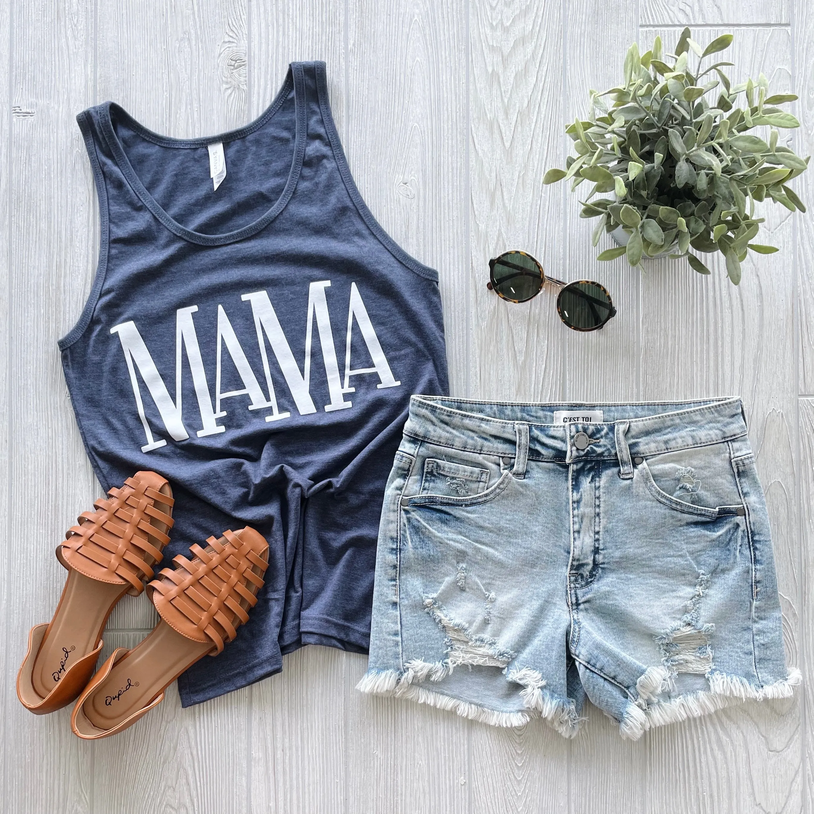 MaMa • Navy Unisex Tank