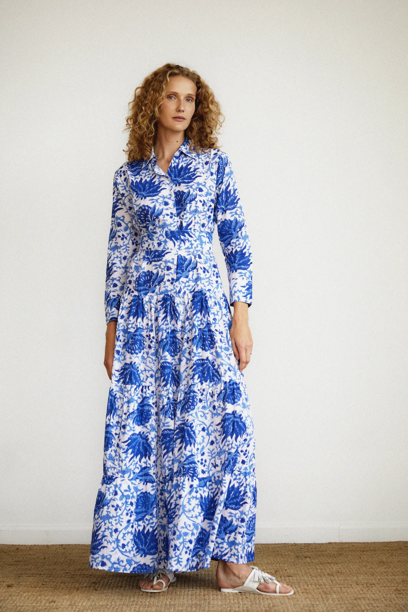 Meredith Floral Dress Blue