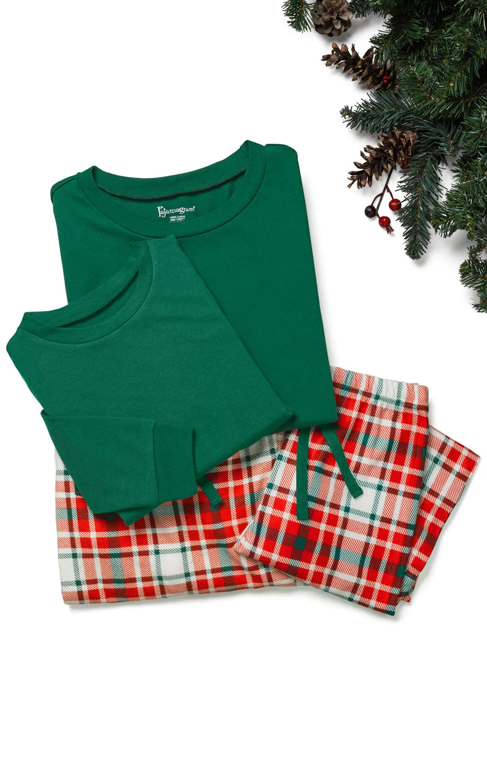 Modern Plaid Pullover Unisex Kids Pajamas - Family Set