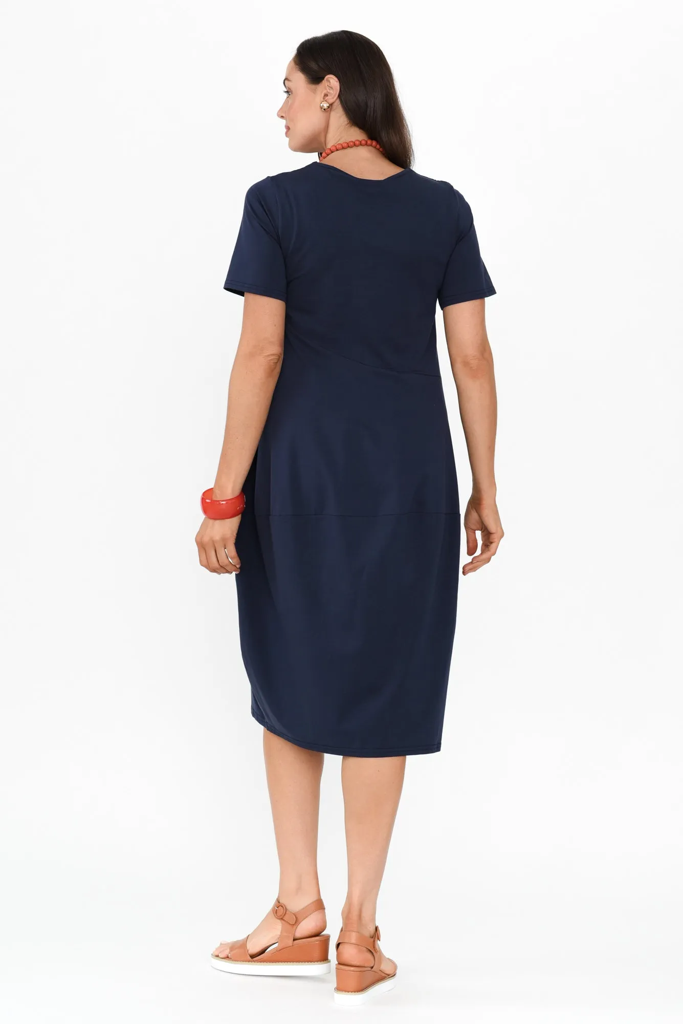 Morgan Indigo Diagonal Seam Dress