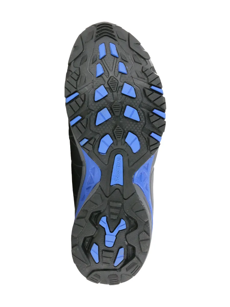 Nord Trail Men's Mt. Hood Low Black/R. Blue Waterproof Hiking Trail Shoe