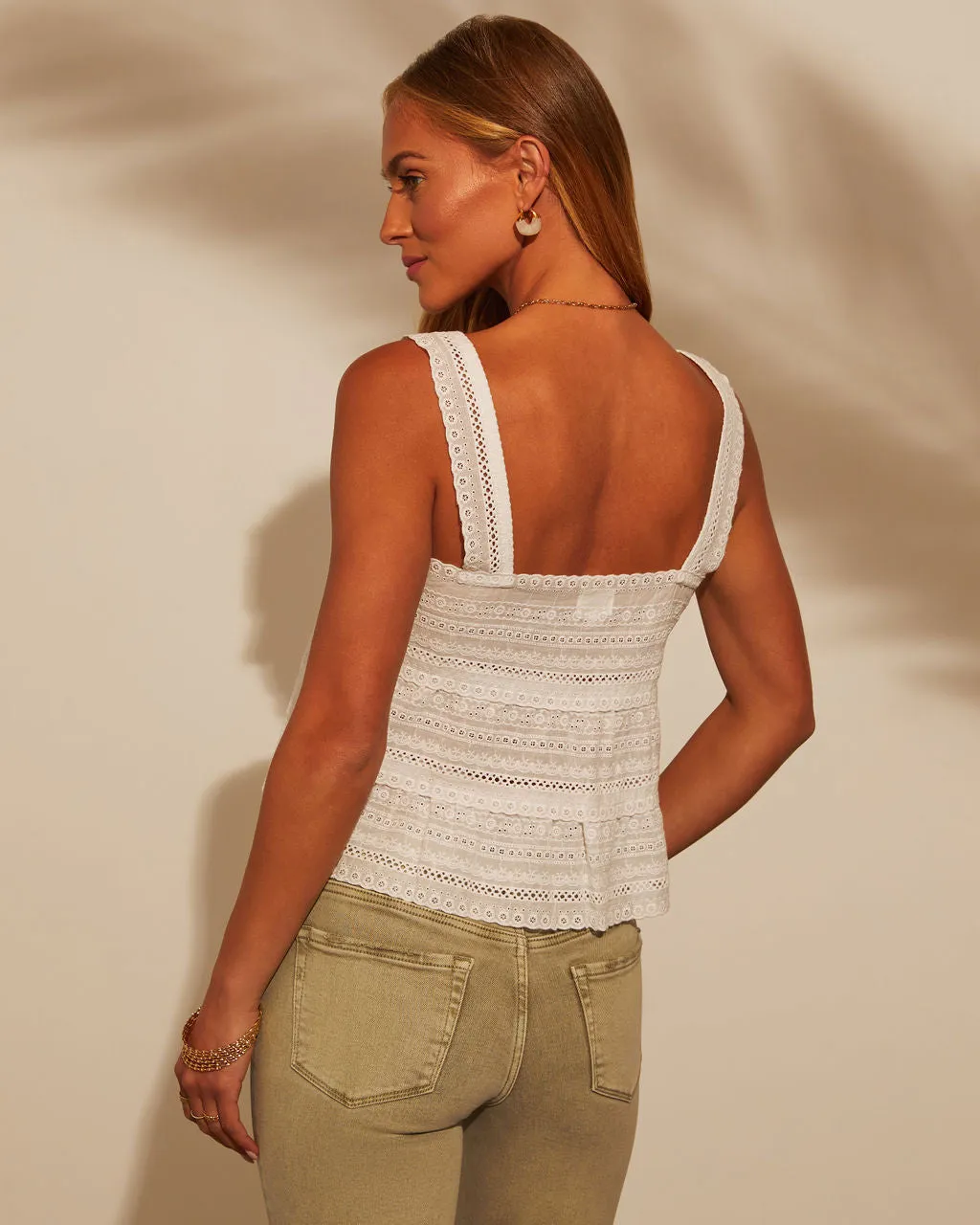 Odora Eyelet Relaxed Tank