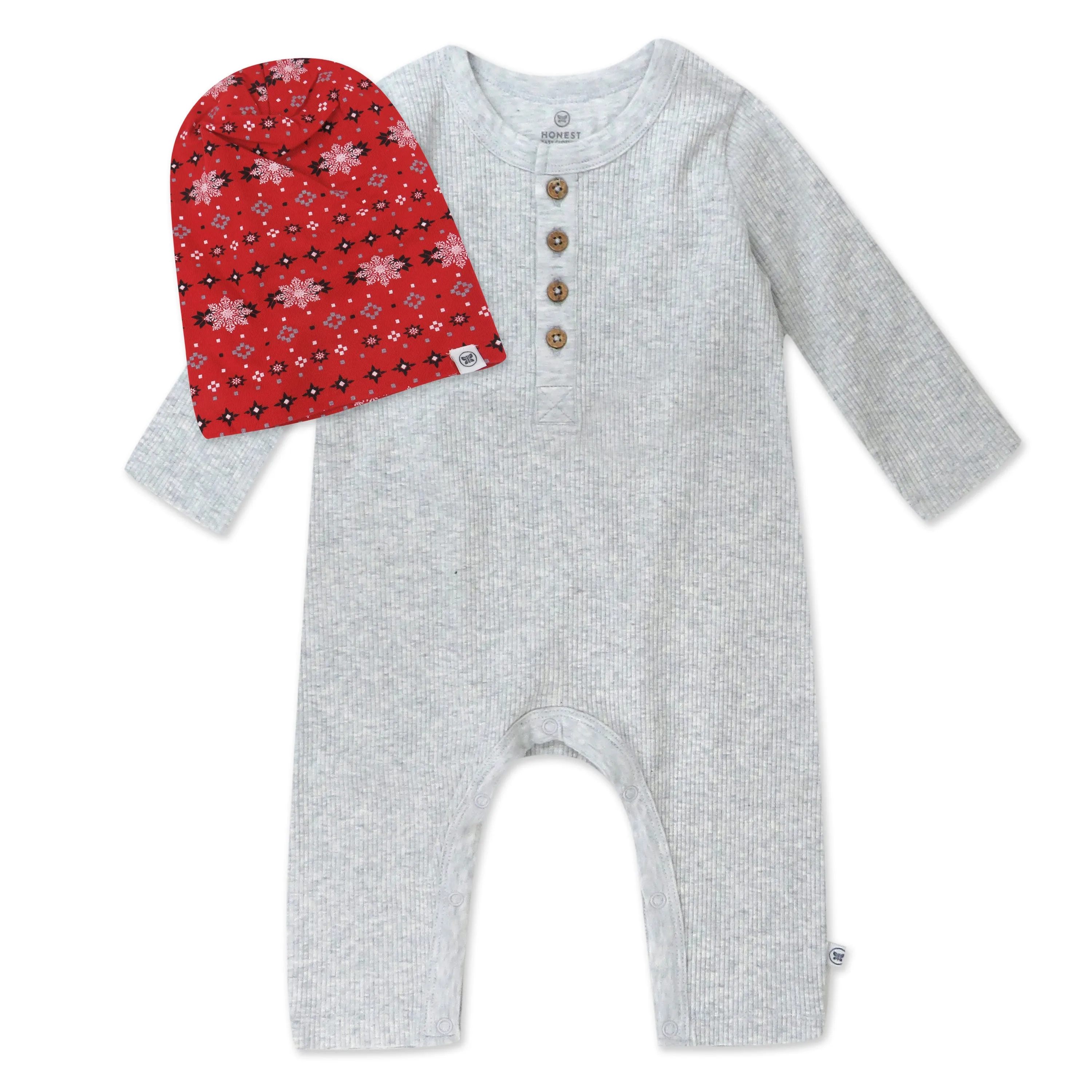 Organic Cotton Jumpsuit Coverall Romper Set