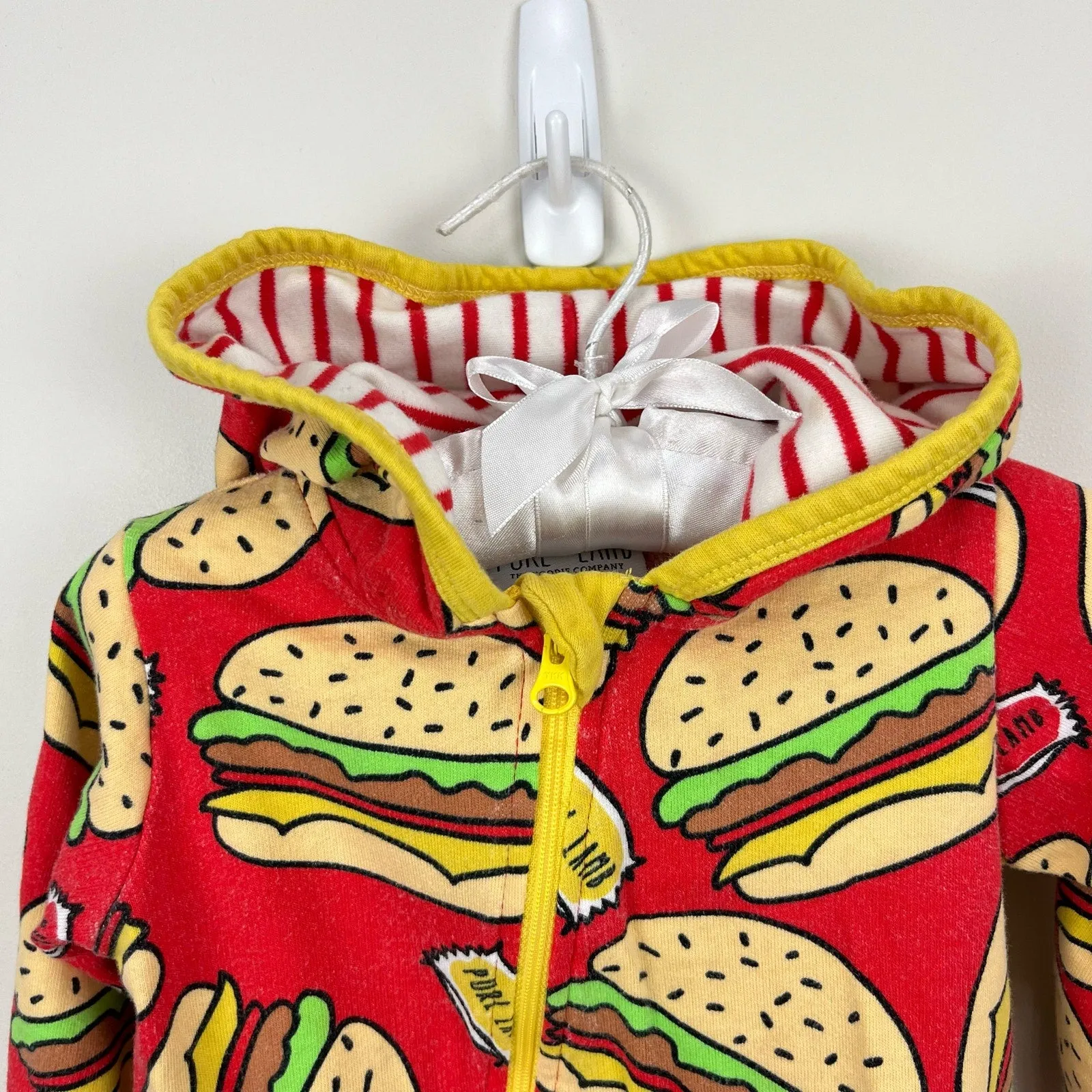 Purl Lamb the Hoodie Company Cheeseburger Playset Romper 6-12 Months