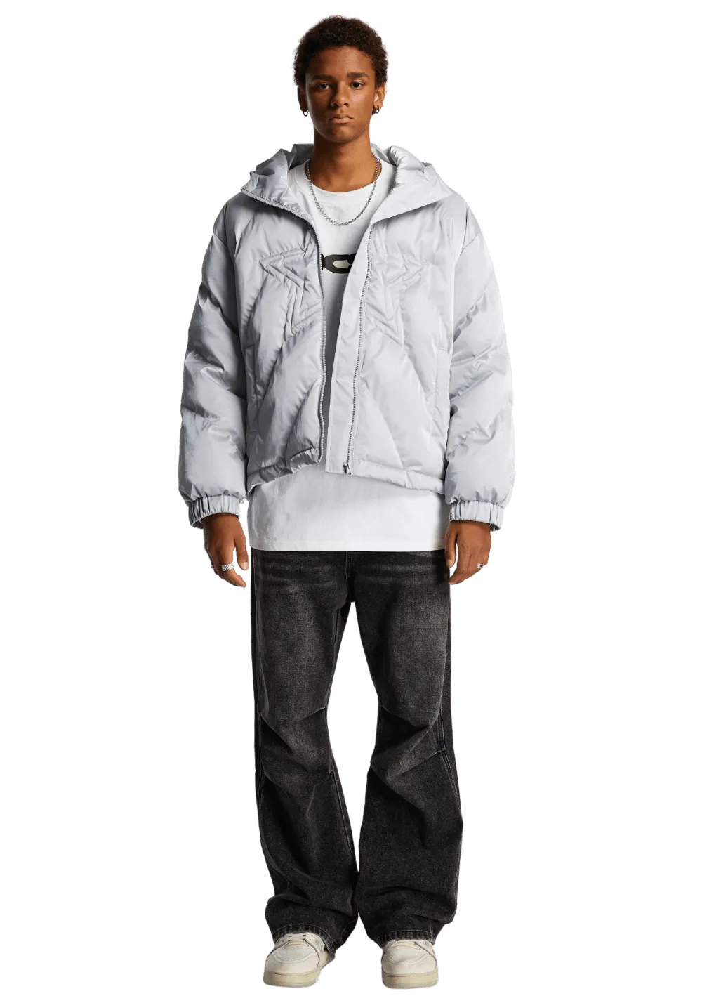 Reflective Seam Puffer Jacket