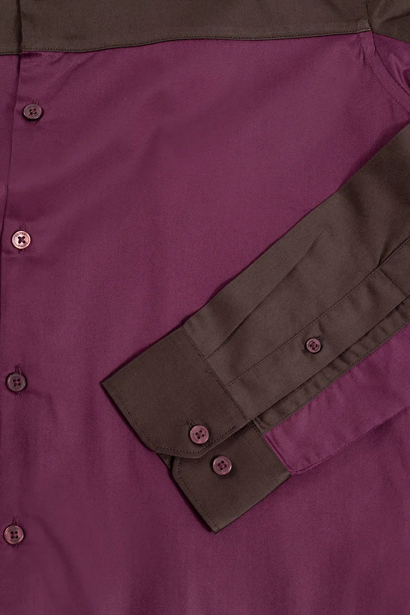 Retro Panel Magenta Shirt