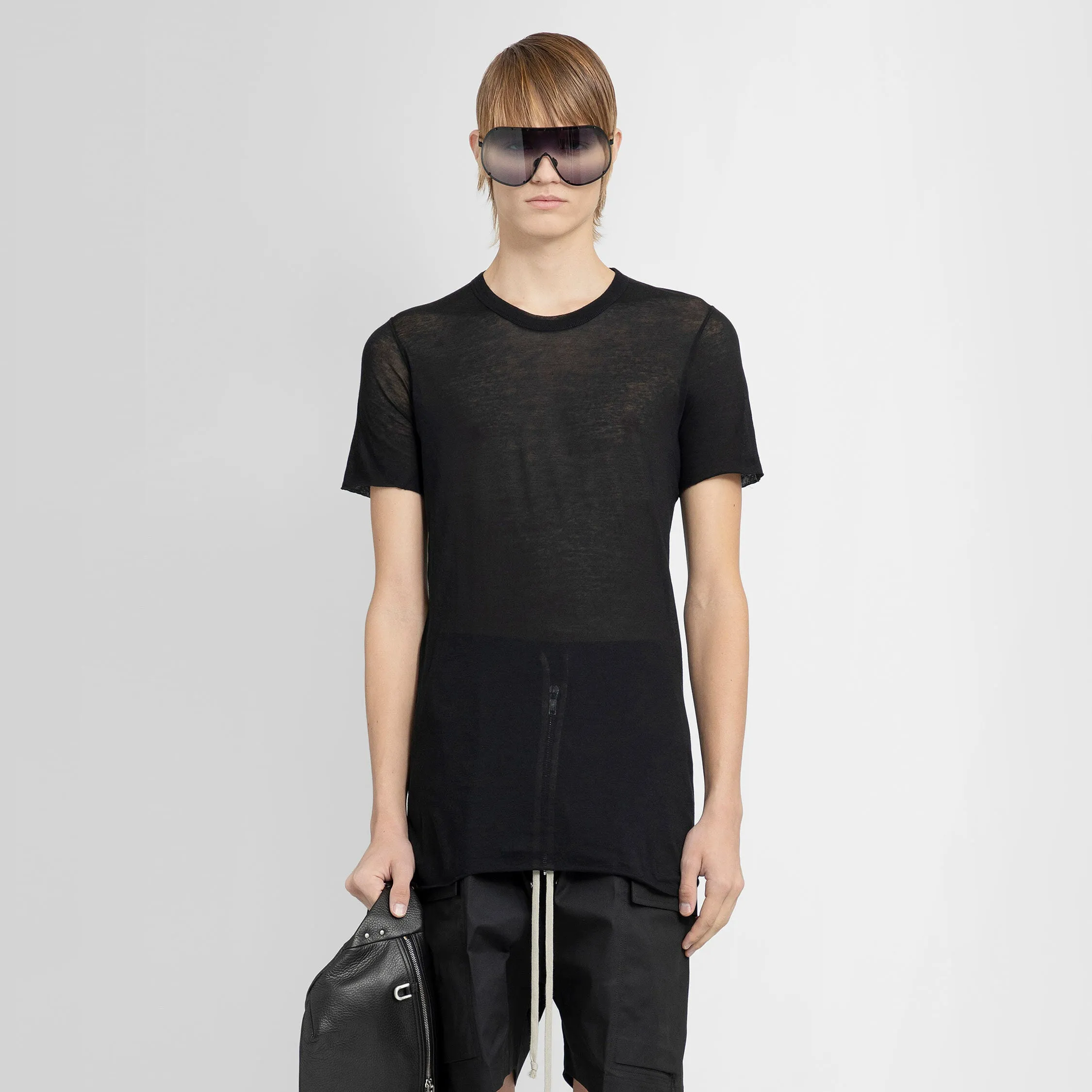 RICK OWENS MAN BLACK T-SHIRTS & TANK TOPS