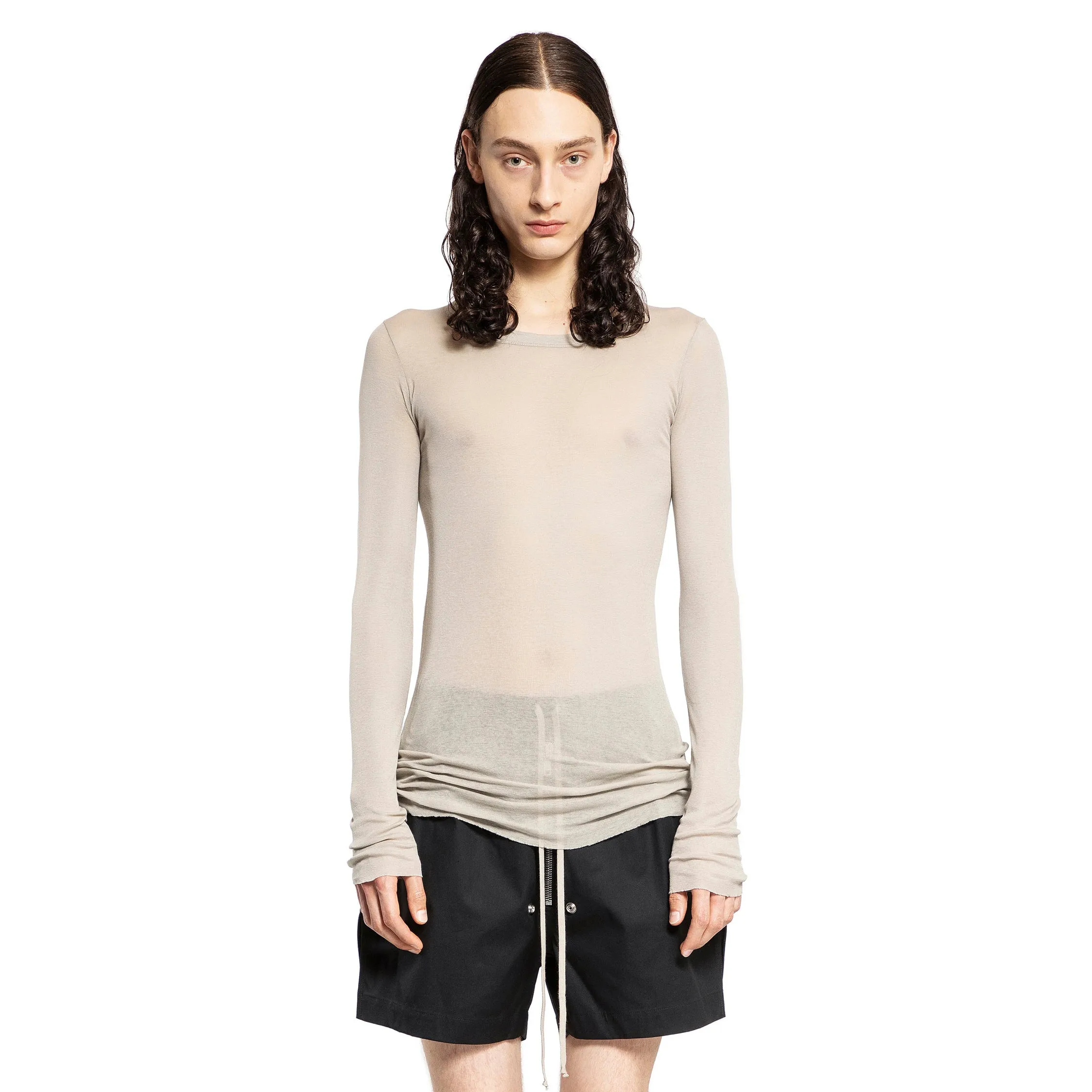 RICK OWENS MAN GREY T-SHIRTS & TANK TOPS