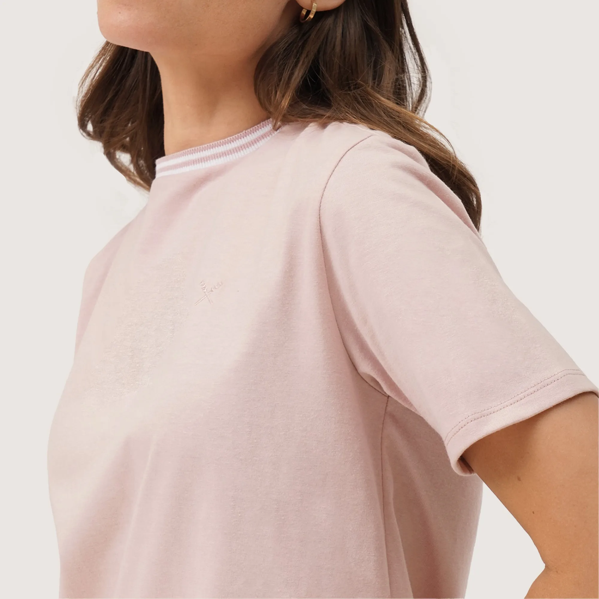 Round Neck T-Shirt With Tipping