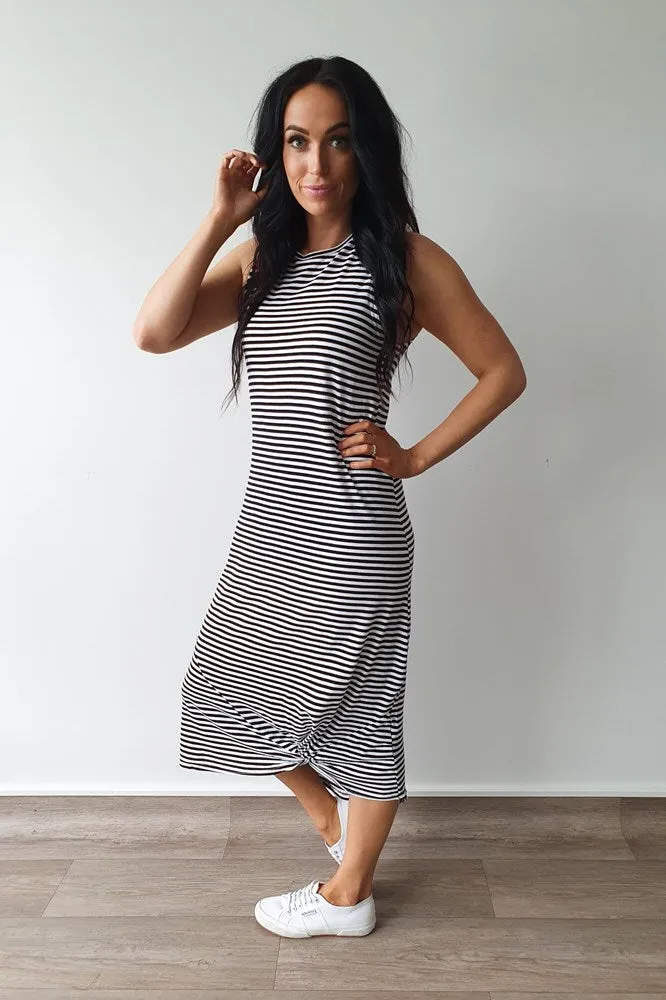 Silent Theory Twisted Maxi Dress Stripe