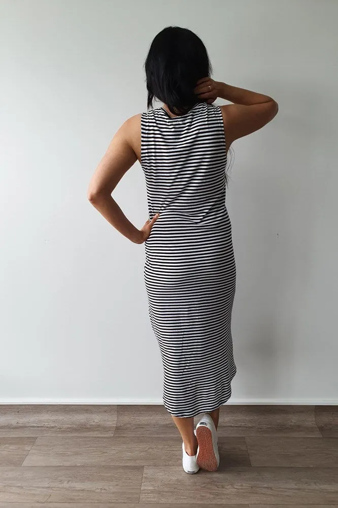 Silent Theory Twisted Maxi Dress Stripe