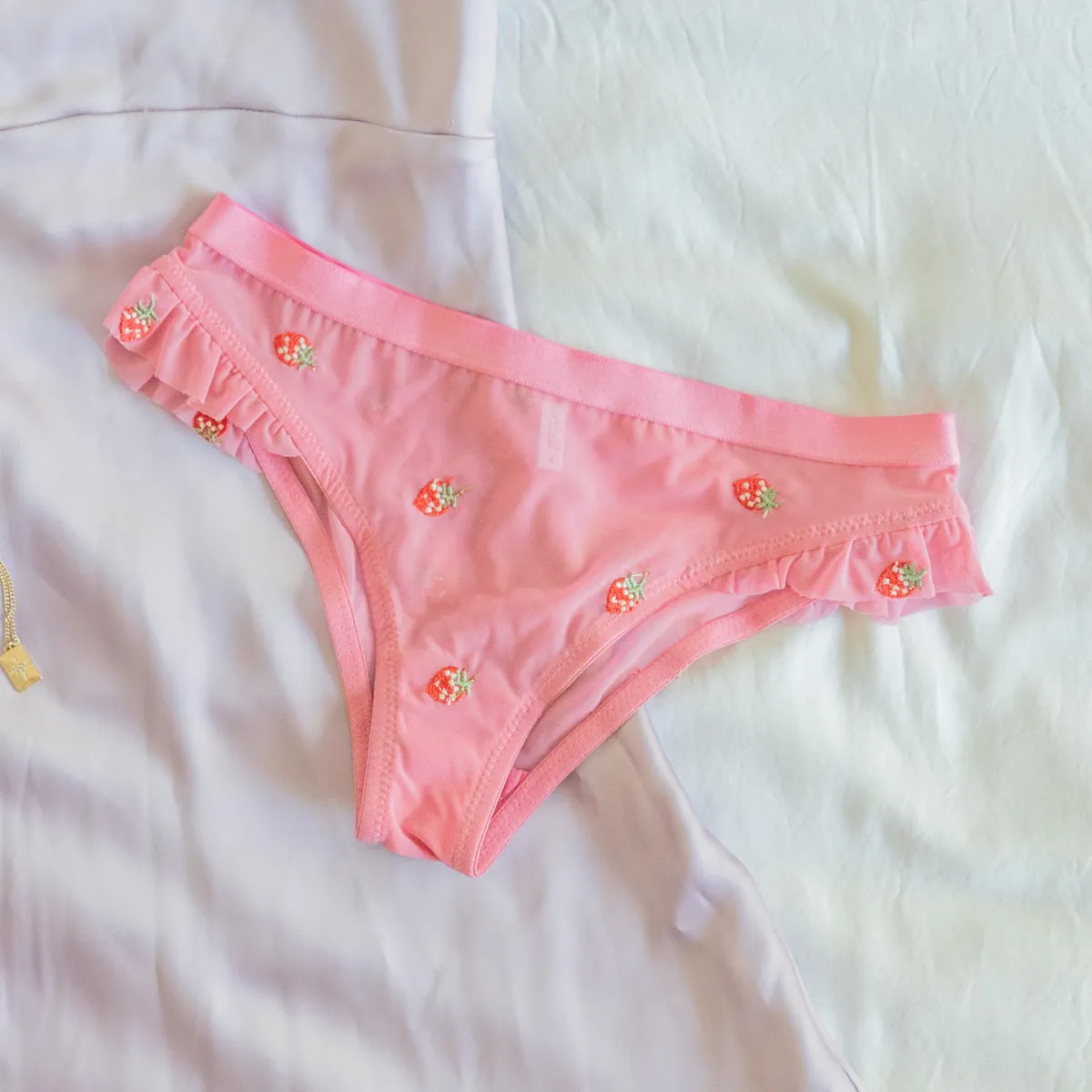 The Shortcake - Pink Mesh Brief