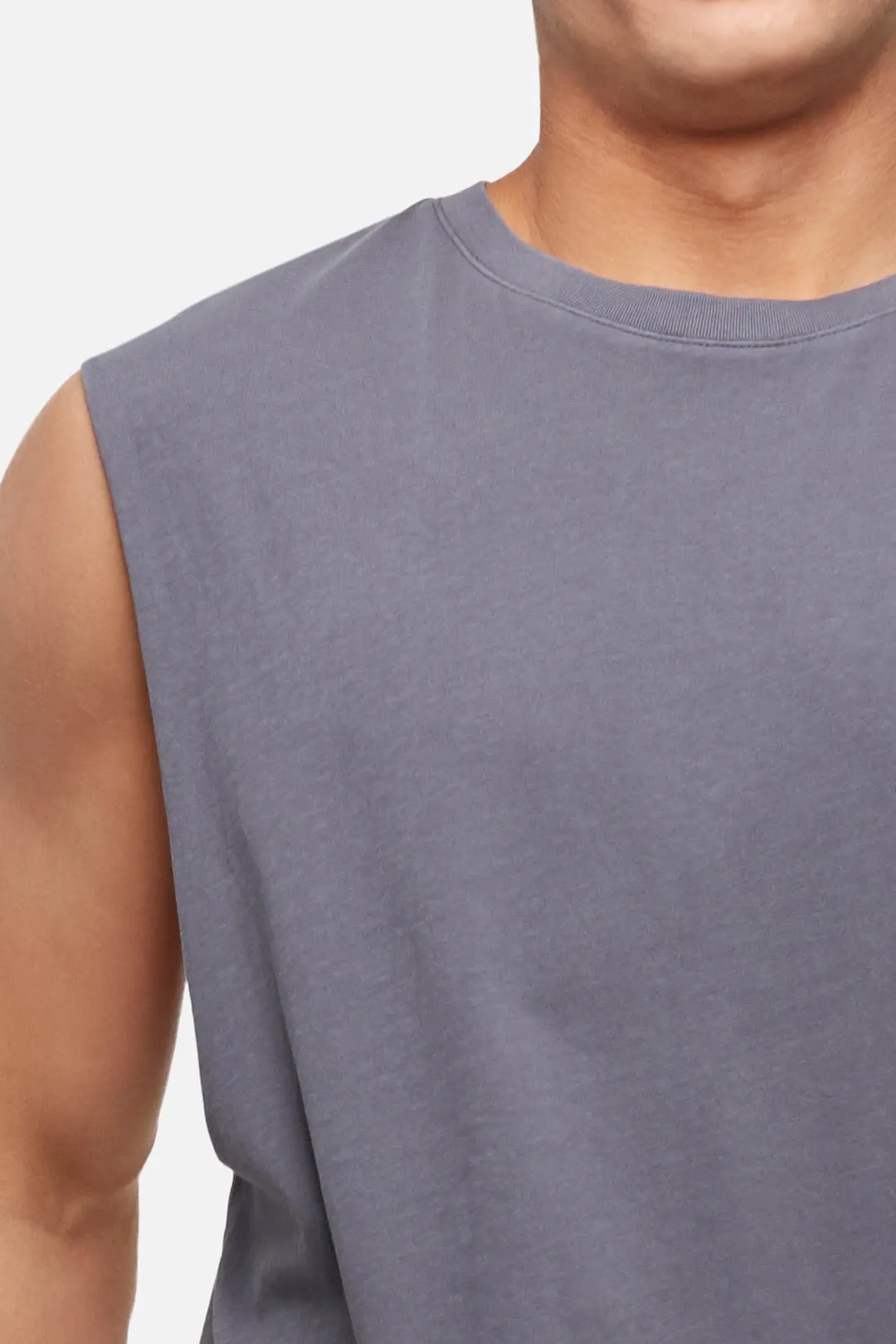 The Triple G Sleeveless Tee - PD Slate