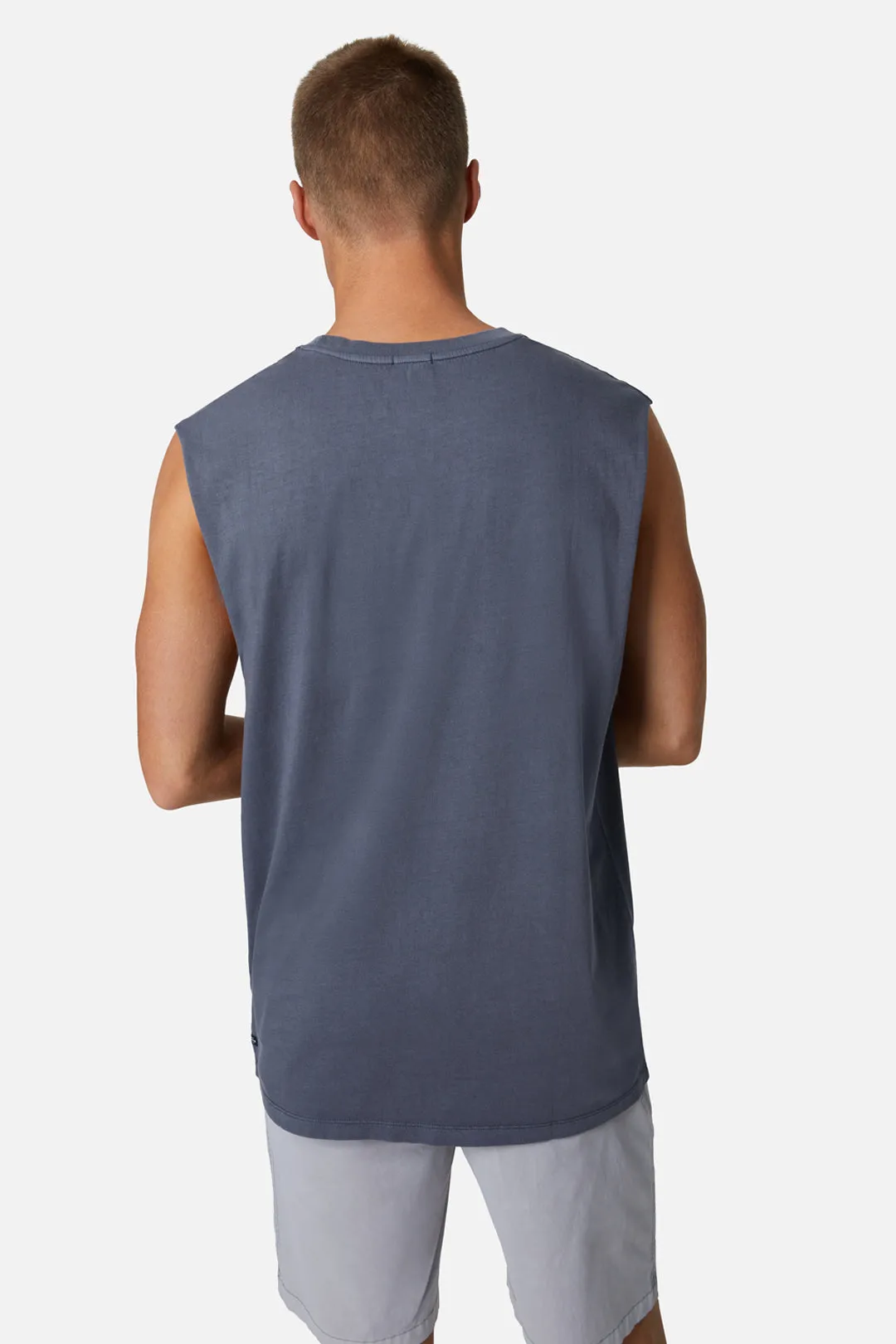 The Triple G Sleeveless Tee - PD Slate