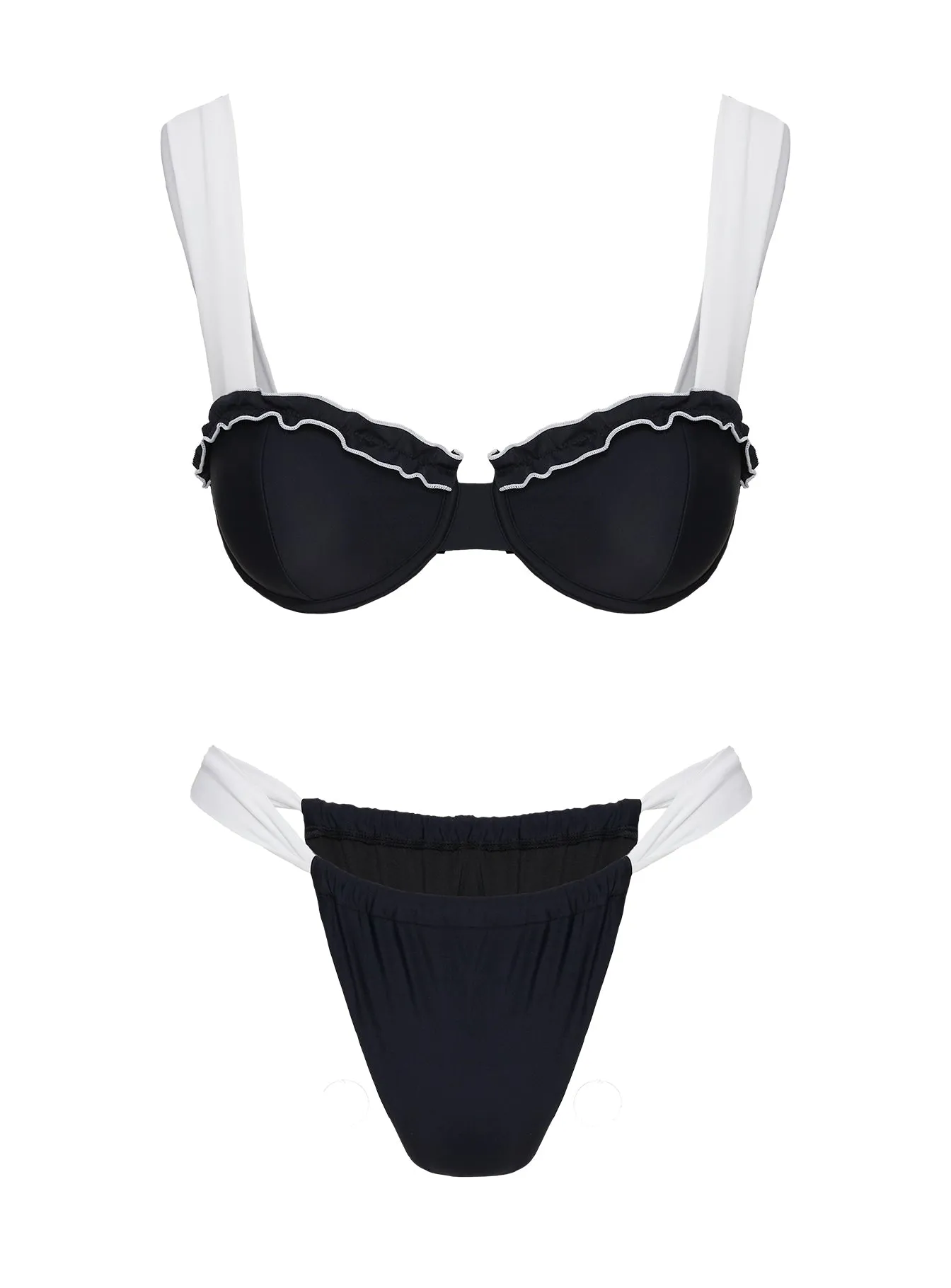 This Summer Underwire Bikini Top Black / White