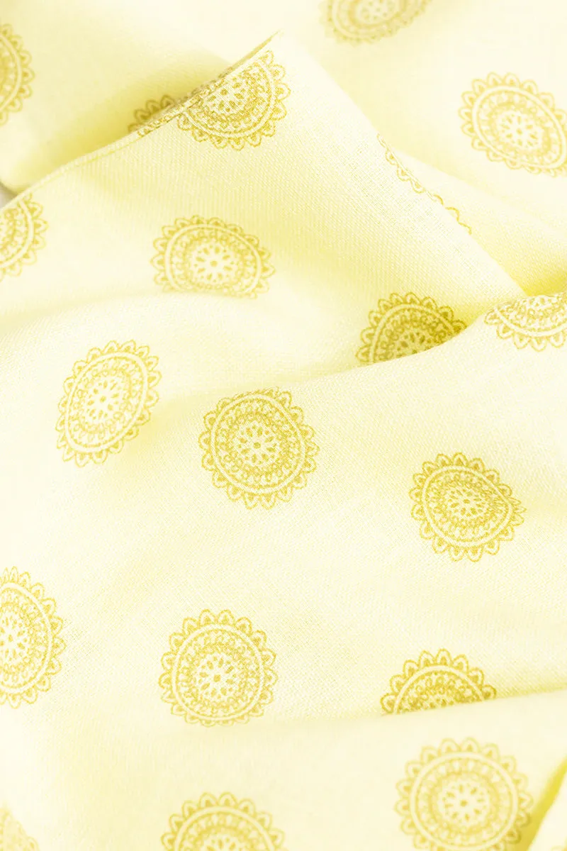 Traditional Circle Yellow Linen Shirt