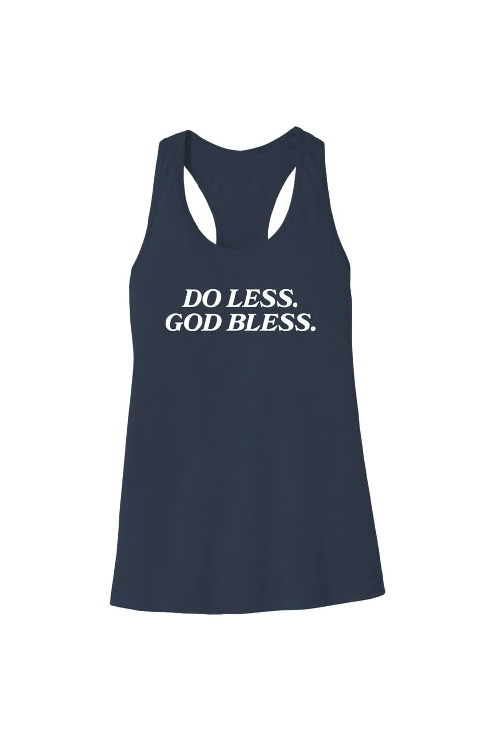 Trey Kennedy Do Less God Bless Women's Navy Tank Top