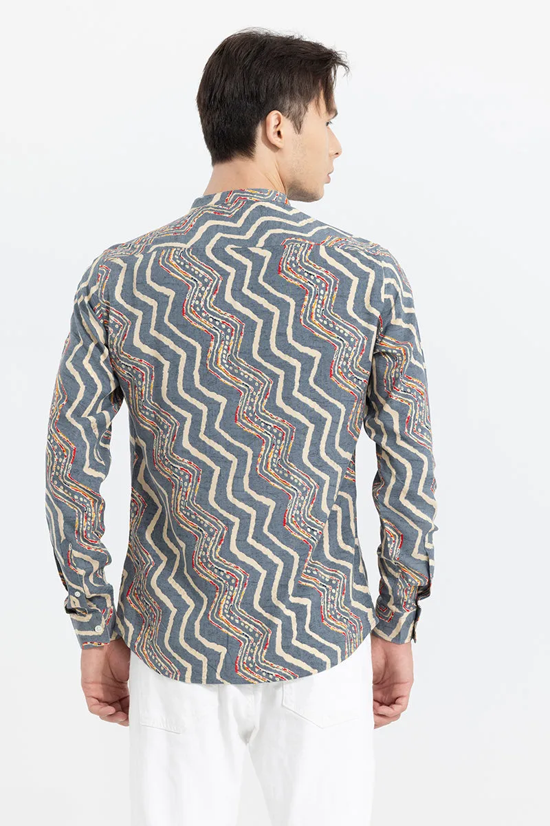 Wave Line Grey Shirt