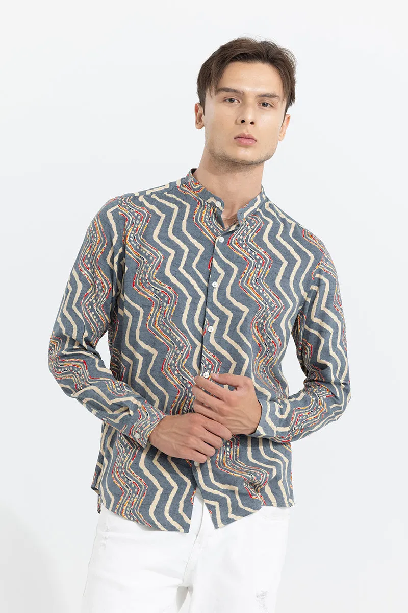 Wave Line Grey Shirt