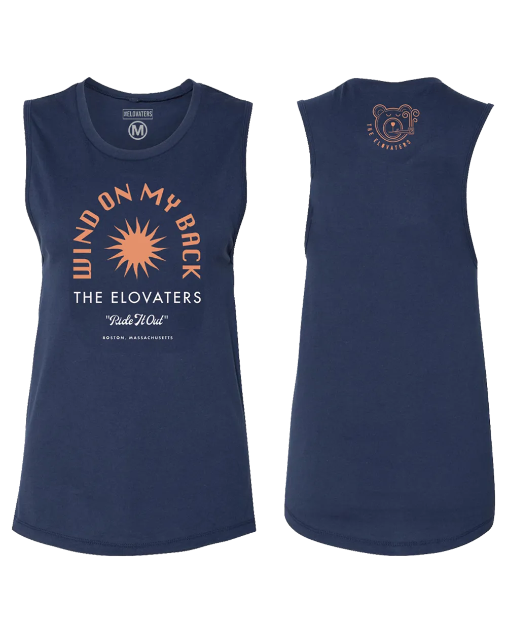 Women's Wind On My Back Muscle Tank (Navy)